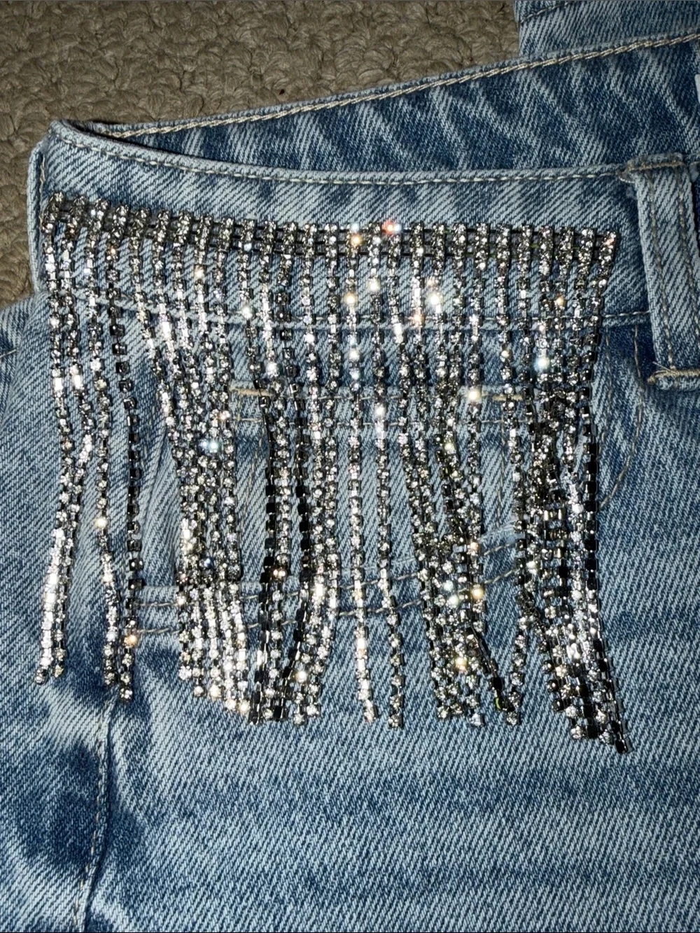 Forever 21 Rhinestone Ripped Jeans NEW - Picture 3 of 8